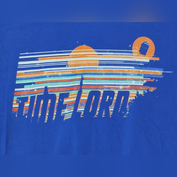 Dr Who Time Lord Vintage 2XL Blue Graphic T-Shirt - Picture 3 of 5
